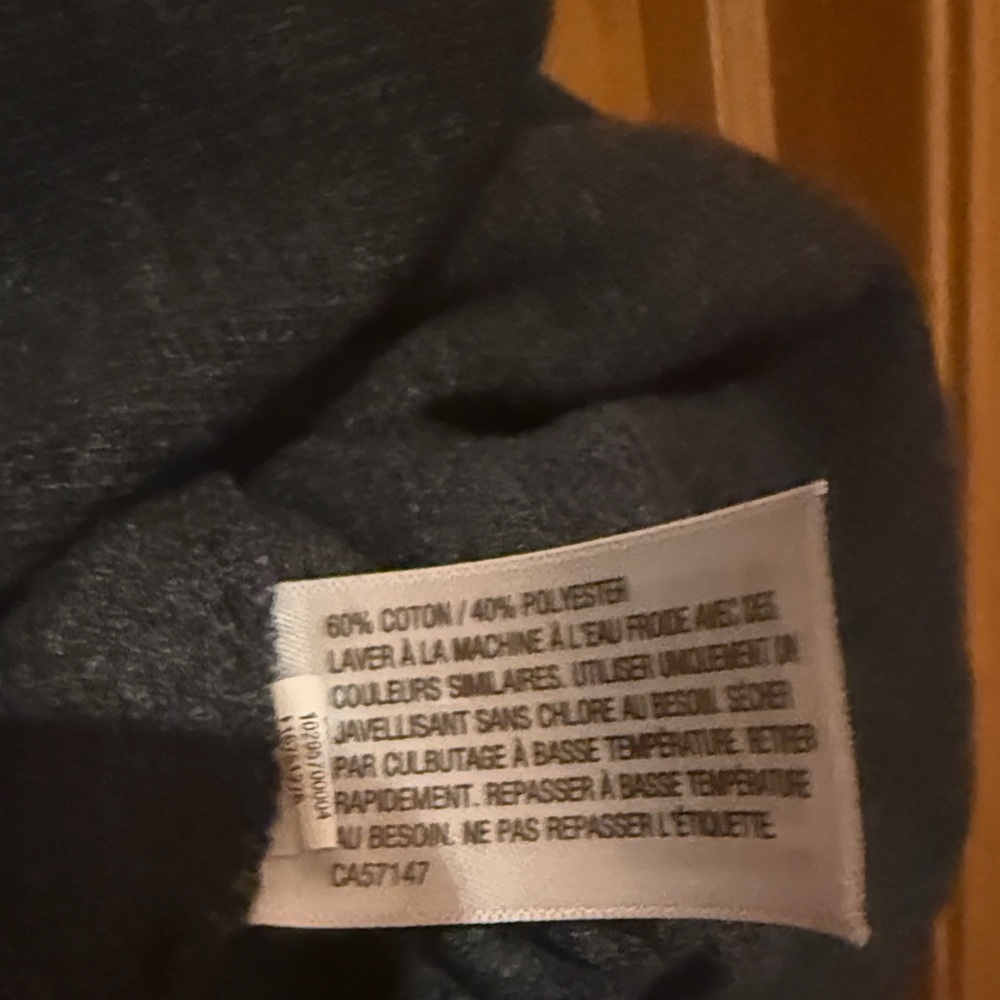 Mossimo Supply Co. Charcoal Hooded Sweatshirt - Picture 3 of 5